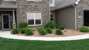 new build landscaping by van dame outdoor maintenance lafayette indiana
